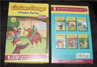 NEW SEALED*6 CURIOUS GEORGE LEVEL 1 READERS*H. A Rey*Childrens Picture 