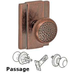    round knob with blacksmith rose in antique coppe: Home Improvement