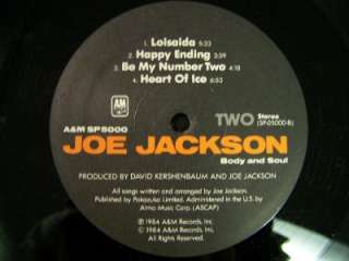 33 LP Joe Jackson Body And Soul A&M SP5000  