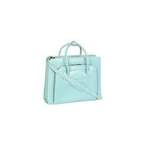   Forest Italian Leather Ladies Briefcase   Aqua Blu: Office Products