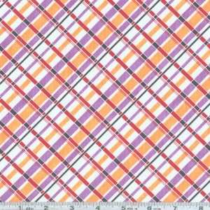   Cats & Dogs Plaid Violet/Red Fabric By The Yard: Arts, Crafts & Sewing