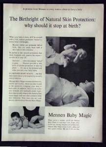 Magazine Print Ad 1959 Mennen Baby Magic Powder  