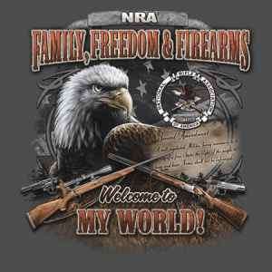 Buckwear T Shirt NEW: NRA, Family, Friends & Firearms  