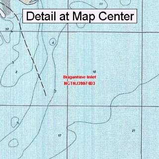  USGS Topographic Quadrangle Map   Brigantine Inlet, New 