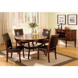  Broadway 5 Piece Dining Table Set in Brown Cherry