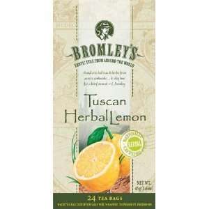Bromleys Tea ~ Tuscan Herbal Lemon ~ 3 Box Case:  Grocery 