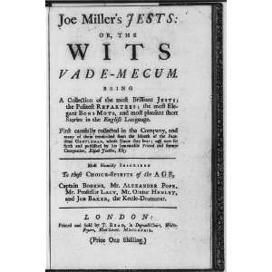    Joe Millers Jests,London,1739,Book,text,Vade mecum