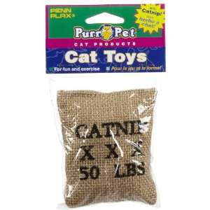  Purr Pet Catnip Burlap Bag Cat Toy