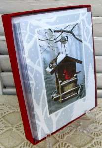10 Boxed Set Christmas Cards Festive Feast Bird Feeder 676944910356 