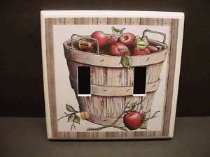 Apple Apples Basket Crate Light Switch Cover DBL V101  