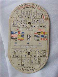 Boy Scouts Vintage Pocket Signal Disk/International Morse Code  