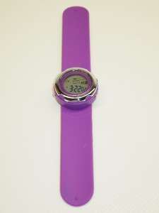 Purple Digital Slap Wristband Watch Bracelet Multifunc  
