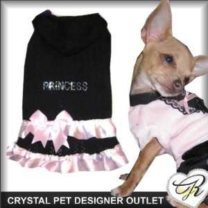 Xs  Princess Dress  Chihuahua Hoodie Sweater Dress Handmade in Italy 