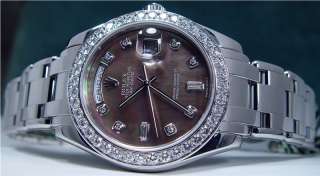 Men Rolex Platinum Pearlmaster Masterpiece Black MOP Diamond 18946 