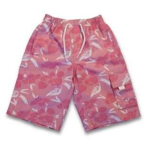  uv50+ hawaiian board shorts(pink/white)