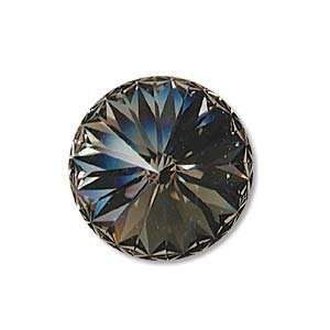  12mm Swarovski Crystal Rivoli 1122 BLACK DIAMOND Beads (2 