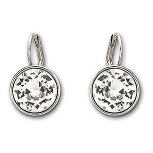  Swarovski RHD/CRY Hoops Copper Pierced Earring Jewelry