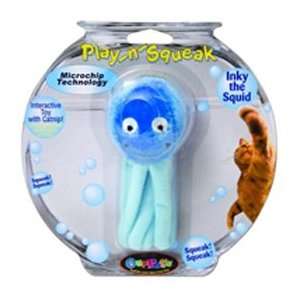   Pets Company Ourpets Play N Squeak Toy Inky The Squid: Pet Supplies