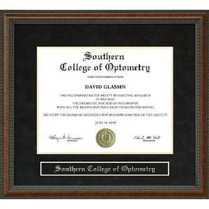  Southern College of Optometry (SCO) Diploma Frame: Sports 