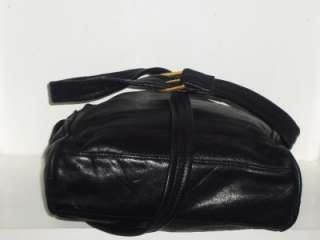 TIGNANELLO Genuine Supple Black Leather Cross Body Bag Purse Handbag 