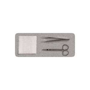  Suture Removal Tray W/Metal Forceps Scissors,Guaze: Health 