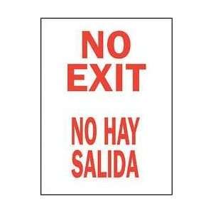 Sign,14x10,no Exit/no Hay Salida   BRADY  Industrial 