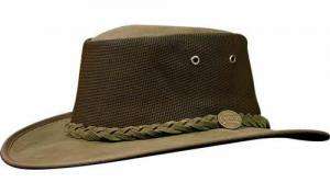 Barmah Foldaway Cooler Vented Crushable Leather Hat  