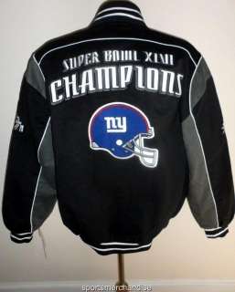   Giants NFL Super Bowl XLVI (46) Championship Twill Jacket XL  