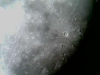 Pictures of the Moon captured by the NIPON EE300 digital eyepiece 