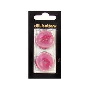 Dill Buttons 25mm 2 Hole Pink 2 pc (6 Pack)