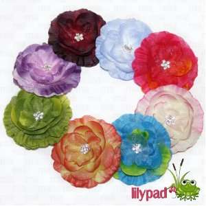   Lilypad Brand  8 Piece Two Tone Colored Buttercup Hair Flowers Baby