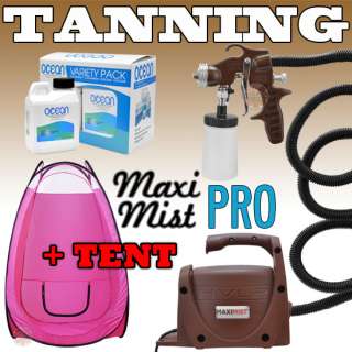 Maxi Mist PRO Sunless Spray Tanning KIT & TENT Machine Airbrush Tan 