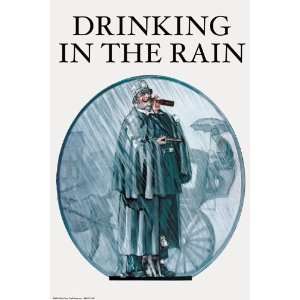  Drinking in the Rain 44X66 Canvas: Home & Kitchen