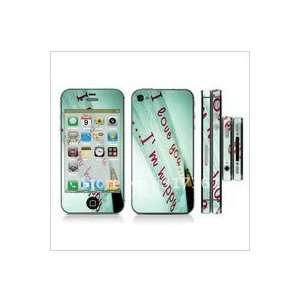 iphone 4s (I love you) full body skin kit compatible with 4g verizon 