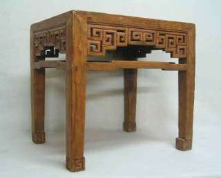 Unique Chinese Old Carved Wood Stool Side Table H5 23  