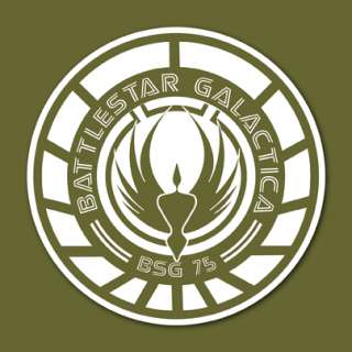 Battlestar Galactica Emblem Logo Vinyl Sticker VLBSGB  
