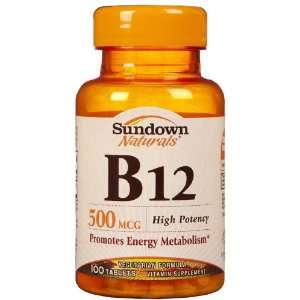  Sundown Naturals B 12 500 mcg Tabs