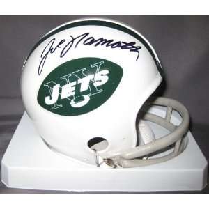 Joe Namath New York Jets NFL Hand Signed Mini Football Helmet:  