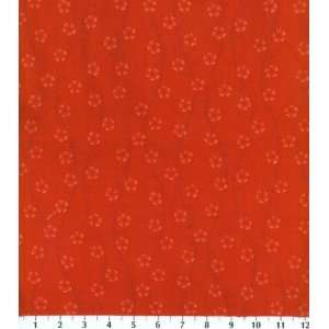  Calico Fabric A Fuji Afternoon Orange Cherry Blossom: Home 
