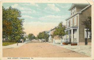 PA FRACKVILLE NICE STREET TOWN VIEW VERY EARLY T24343  