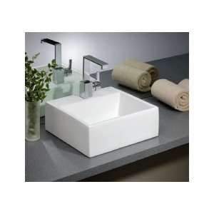  Cheviot Over Counter Bathroom Sink 1488W White: Home 