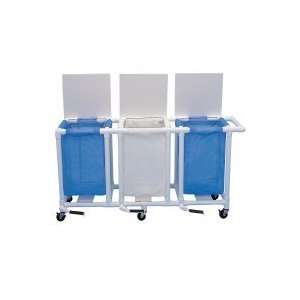 PVC Jumbo Triple Linen Hamper, with Footpedal 