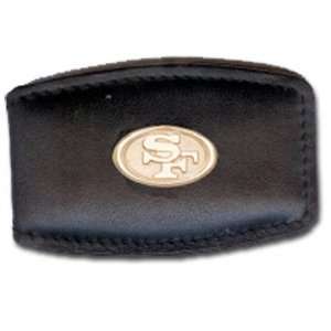   San Francisco 49ers Gold Plated Leather Money Clip: Sports & Outdoors