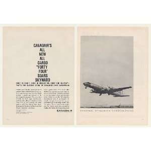  1960 Canadair Forty Four 44 Cargo Aircraft 2 Page Print Ad 