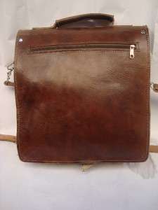 Moroccan leather Briefcase satchel shoulder bag messenger cross body 
