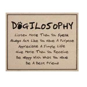  Dogilosophy Faux Stone Plaque