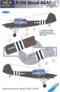   Decals 1/48 FIESELER Fi 156 STORCH Eisenhowers Personal Plane  