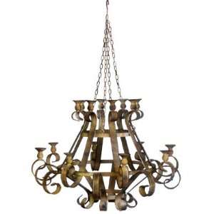  D28.5 Wrought Iron Candle Chandelier: Home & Kitchen