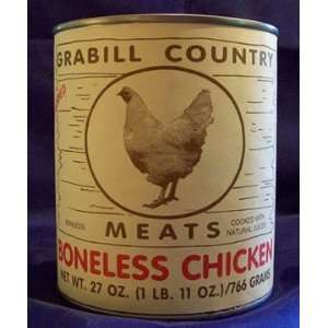 Grabill Canned Boneless Chicken Chunks   27 oz:  Grocery 