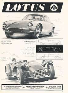 1960 Lotus Elite Seven Vintage Advertisement Ad P38  